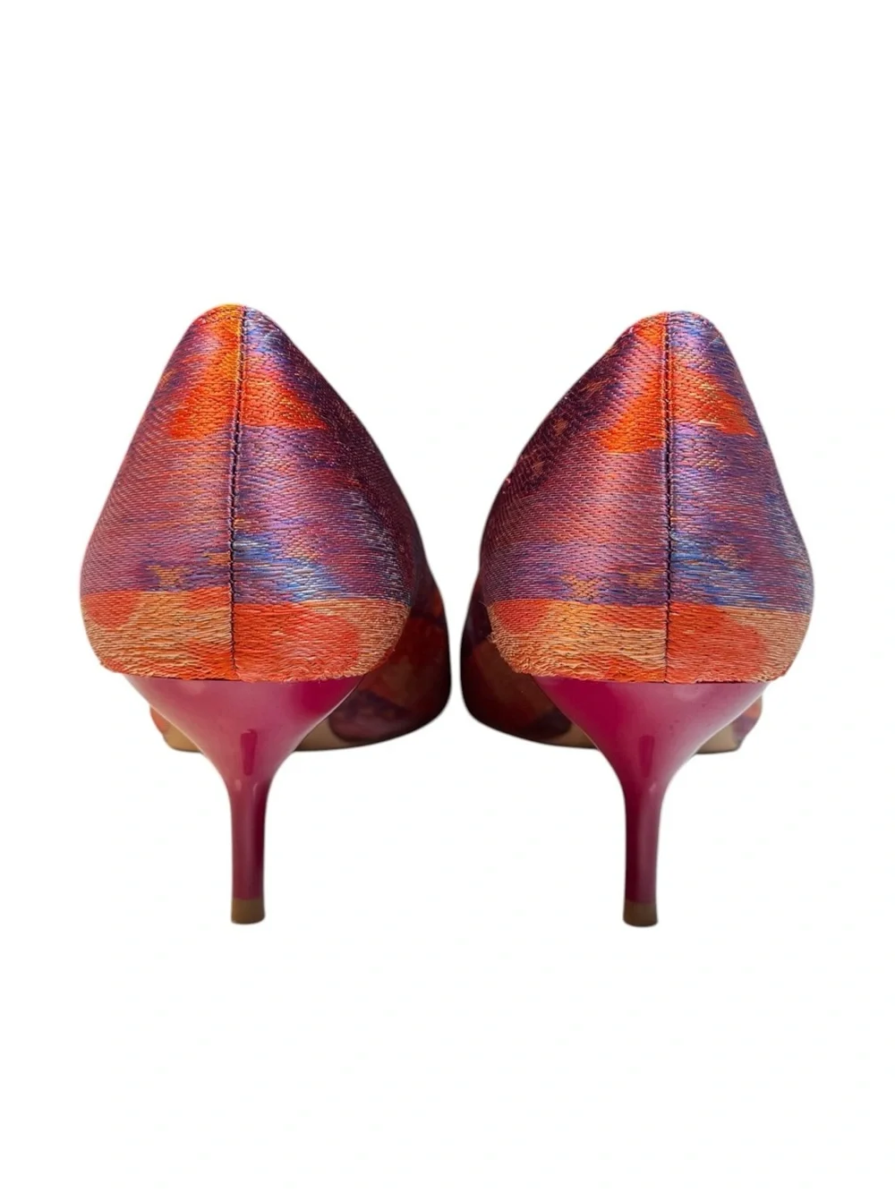 Kurt Keiger London Pia Jewel Jacquard Pointed Toe Pumps Kitten Heels 40.5 / 9.5